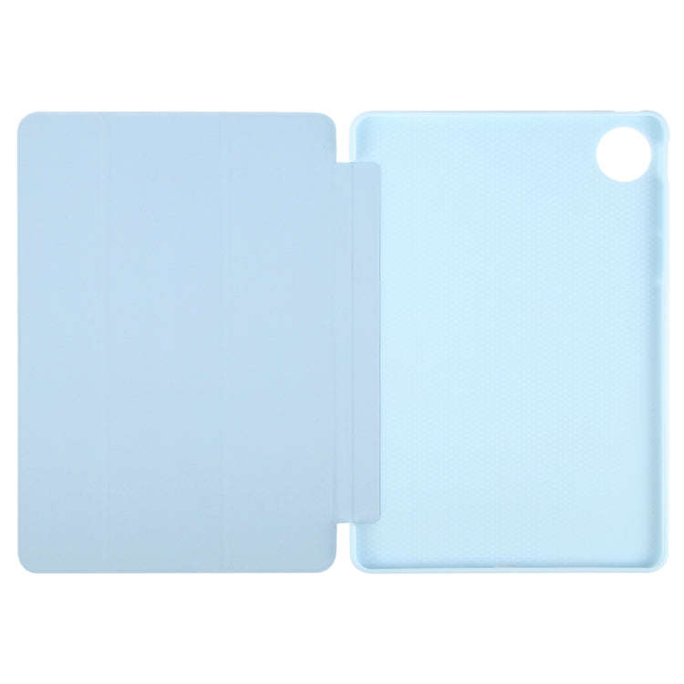 For Huawei MatePad Pro 12.2 Tri-fold Silicone Leather Tablet Case(Ice Blue)