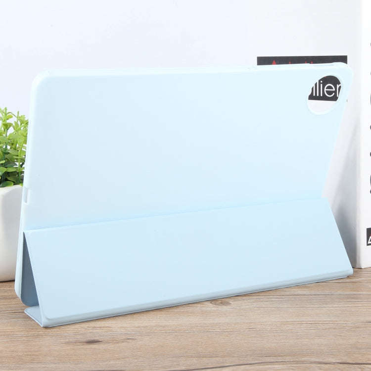 For Huawei MatePad Pro 12.2 Tri-fold Silicone Leather Tablet Case(Ice Blue)