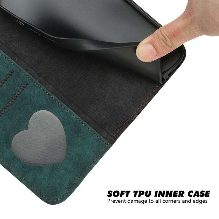 For ZTE Blade A35e 4G Side Buckle Double Fold Hand Strap Leather Phone Case(Dark Green)