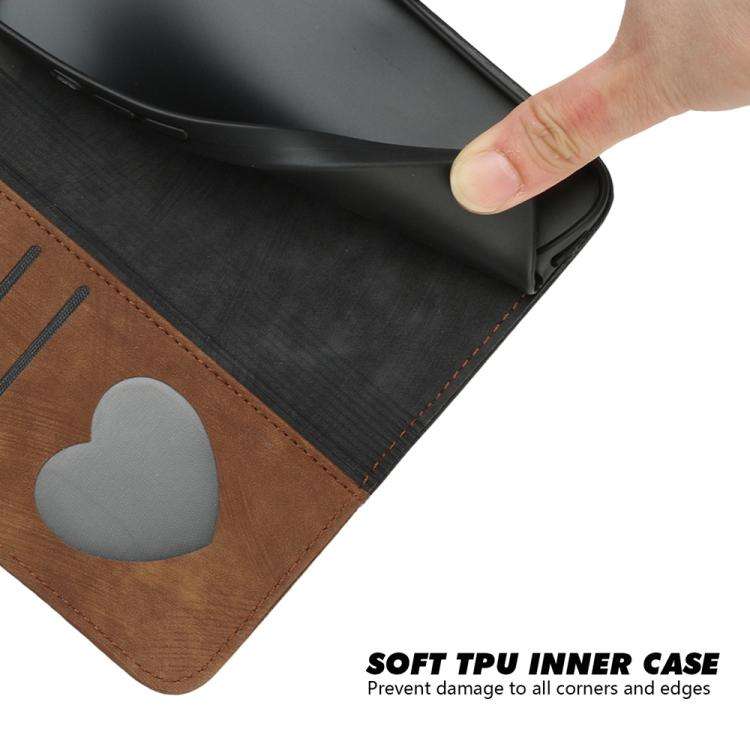 For ZTE Blade A35e 4G Side Buckle Double Fold Hand Strap Leather Phone Case(Brown)
