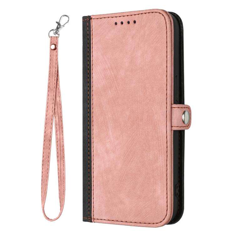 For ZTE Blade A35e 4G Side Buckle Double Fold Hand Strap Leather Phone Case(Pink)