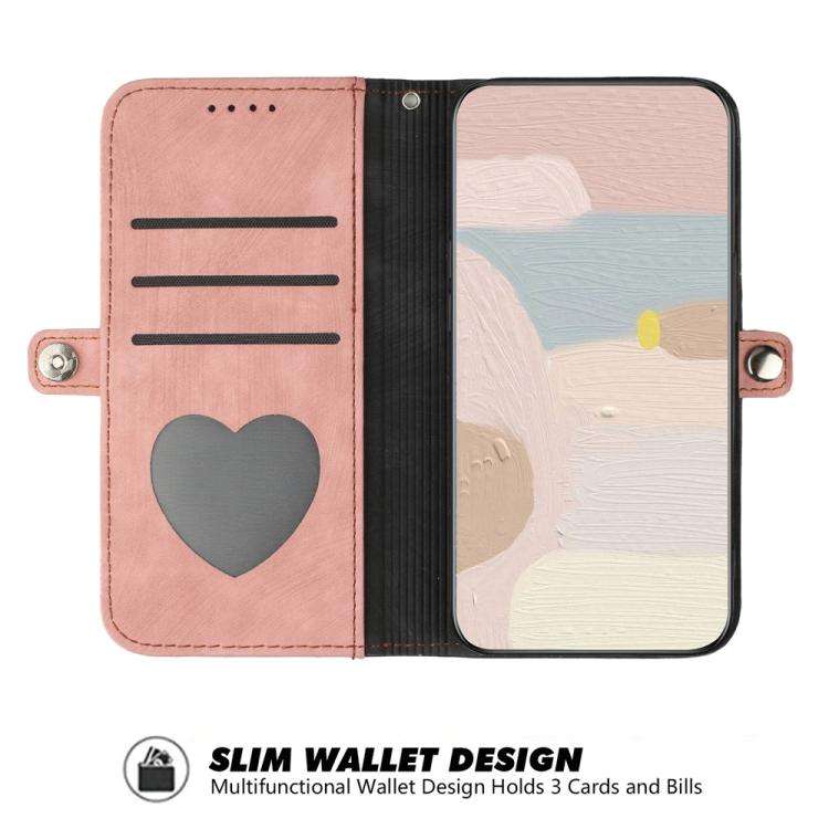 For ZTE Blade A35e 4G Side Buckle Double Fold Hand Strap Leather Phone Case(Pink)