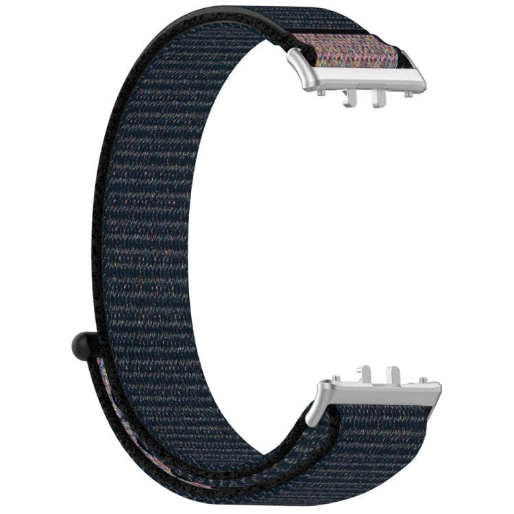 For Samsung Galaxy Fit 3 Nylon Loop Hook and Loop Fastener Watch Band(Official Black)