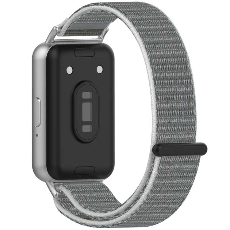 For Samsung Galaxy Fit 3 Nylon Loop Hook and Loop Fastener Watch Band(Seashell)