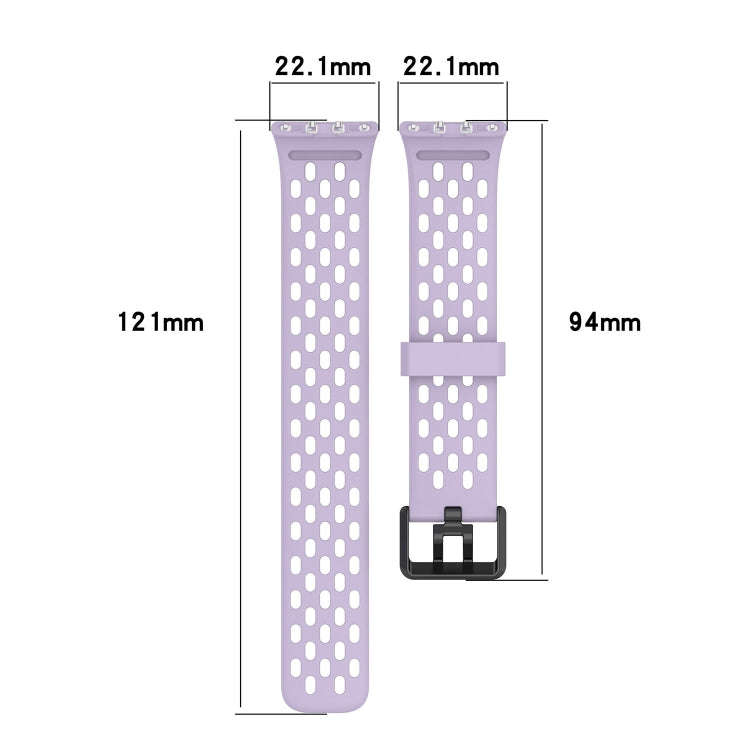 For Samsung Galaxy Fit 3 Hole Style Dual Buckle Silicone Watch Band(Midnight Blue)