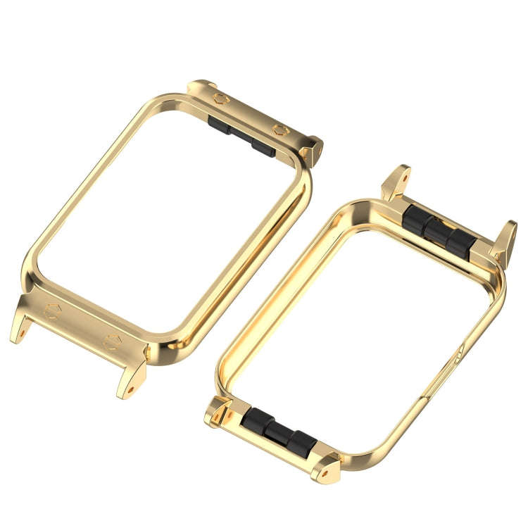 For Samsung Galaxy Fit 3 18mm Metal Frame Watch Protective Case(Gold)