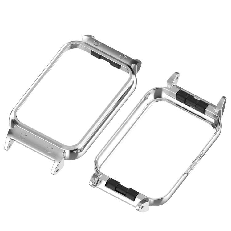 For Samsung Galaxy Fit 3 18mm Metal Frame Watch Protective Case(Silver)