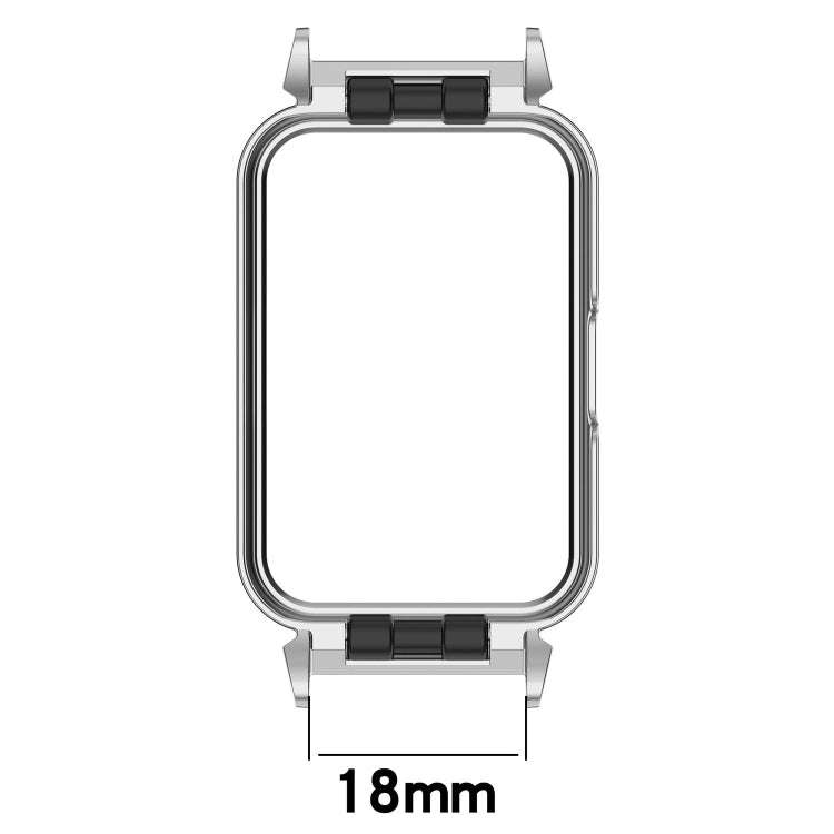 For Samsung Galaxy Fit 3 18mm Metal Frame Watch Protective Case(Silver)