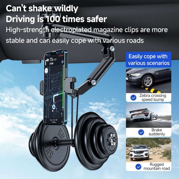 Multi functional Car Sun Visor Using Phone Holder(Black Grey)