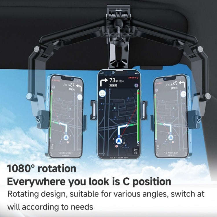 Multi functional Car Sun Visor Using Phone Holder(Black Grey)