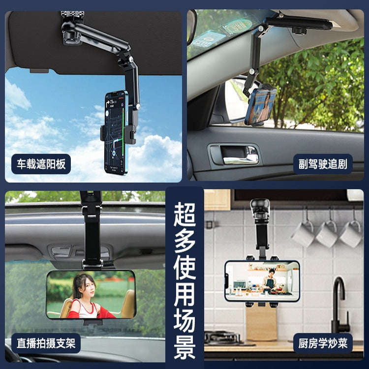Multi functional Car Sun Visor Using Phone Holder(Black Grey)