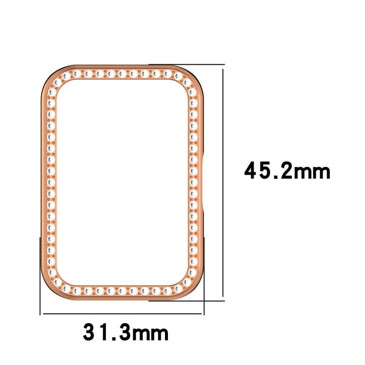 For Samsung Galaxy Fit 3 Diamond Half Pack Hollow PC Watch Protective Case(Starlight)
