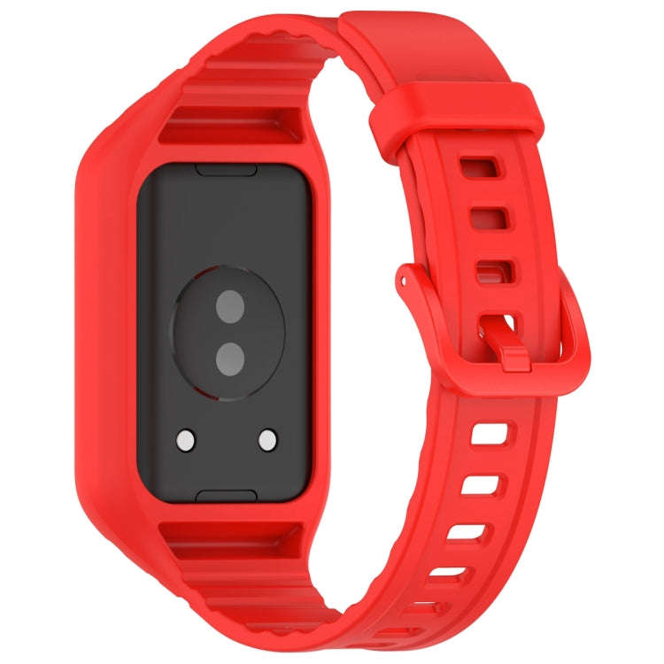 For Honor Band 10 / 9 Armor Integrated Silicone Watch Band(Red)
