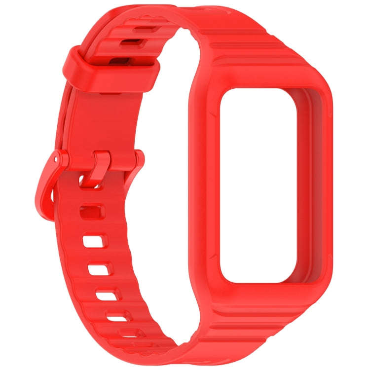 For Honor Band 10 / 9 Armor Integrated Silicone Watch Band(Red)