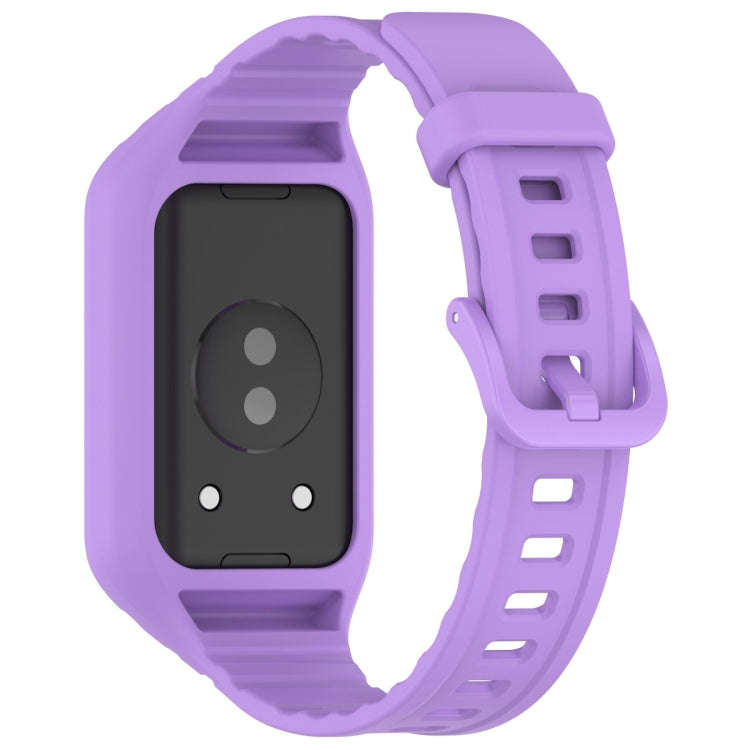 For Honor Band 10 / 9 Armor Integrated Silicone Watch Band(Purple)