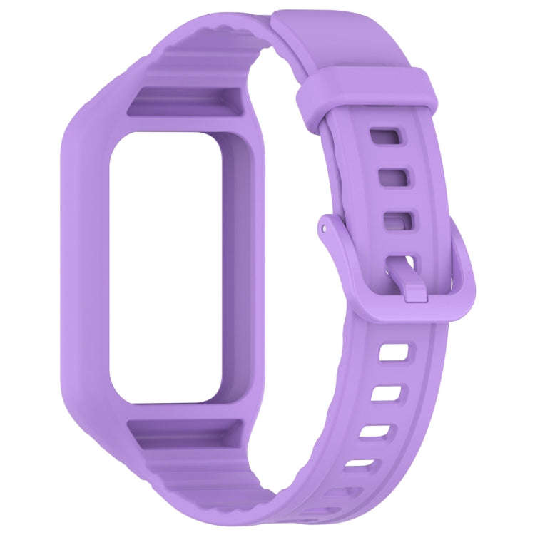 For Honor Band 10 / 9 Armor Integrated Silicone Watch Band(Purple)