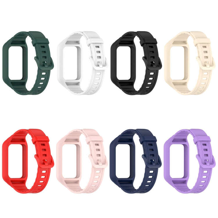 For Honor Band 10 / 9 Armor Integrated Silicone Watch Band(Purple)