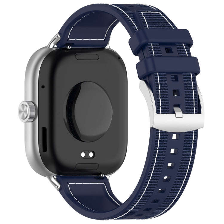 For Xiaomi Smart Band 9 Pro / 8 Pro Official Buckle Hybrid Nylon Braid Silicone Watch Band(Midnig...