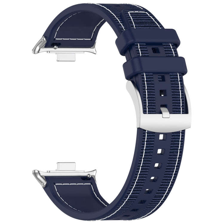 For Xiaomi Smart Band 9 Pro / 8 Pro Official Buckle Hybrid Nylon Braid Silicone Watch Band(Midnig...