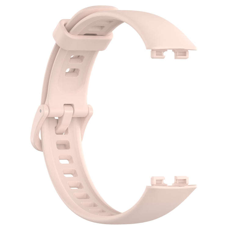 For Huawei Band 10 / 9 / 8 Solid Color Colorful Buckle Silicone Watch Band(Light Pink)