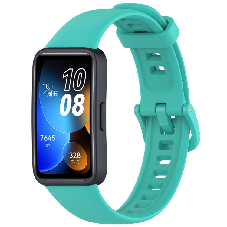 For Huawei Band 10 / 9 / 8 Solid Color Colorful Buckle Silicone Watch Band(Teal)