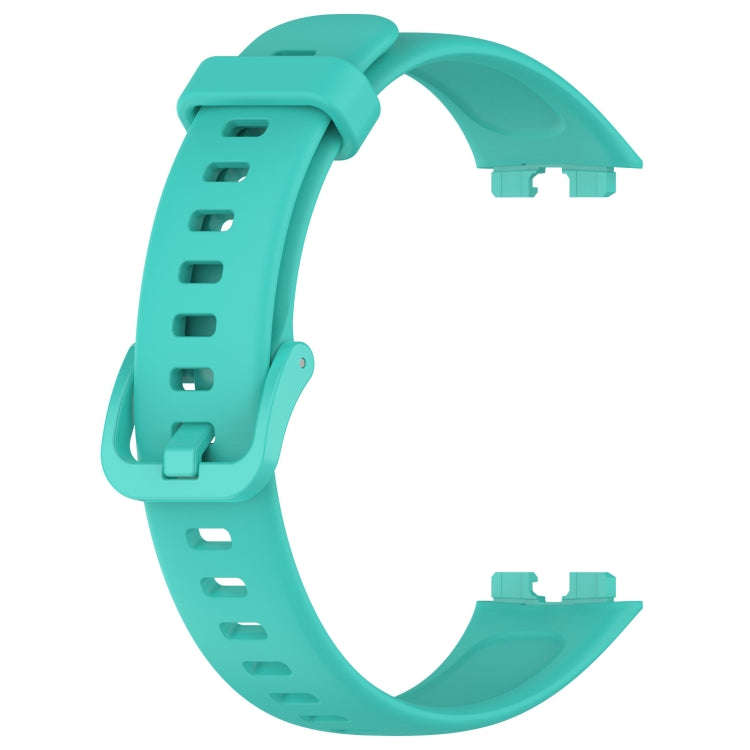 For Huawei Band 10 / 9 / 8 Solid Color Colorful Buckle Silicone Watch Band(Teal)