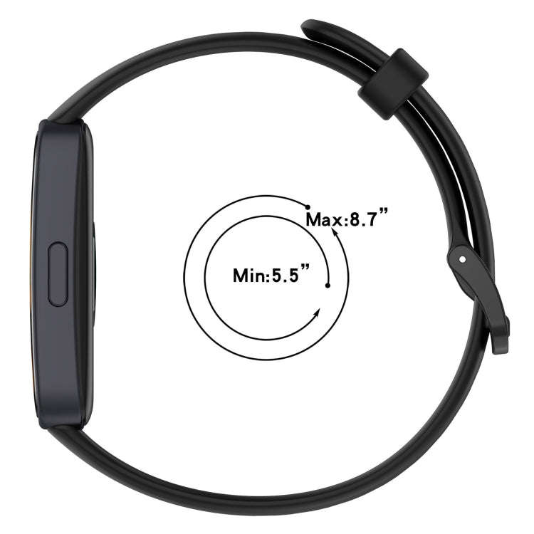 For Huawei Band 10 / 9 / 8 Solid Color Colorful Buckle Silicone Watch Band(White)
