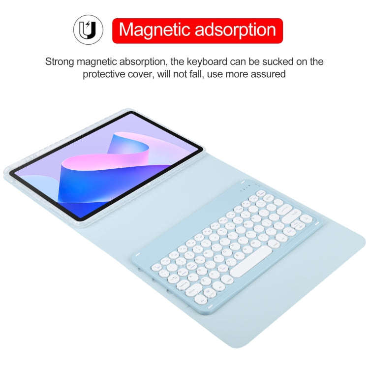 For Huawei MatePad 11 2023 / 2021 Round Button Bluetooth Keyboard Rotatable Holder Leather Case(S...