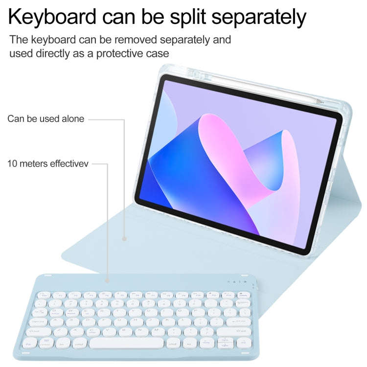 For Huawei MatePad 11 2023 / 2021 Round Button Bluetooth Keyboard Rotatable Holder Leather Case(S...