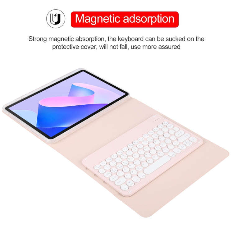 For Huawei MatePad 11 2023 / 2021 Round Button Bluetooth Keyboard Rotatable Holder Leather Case(R...