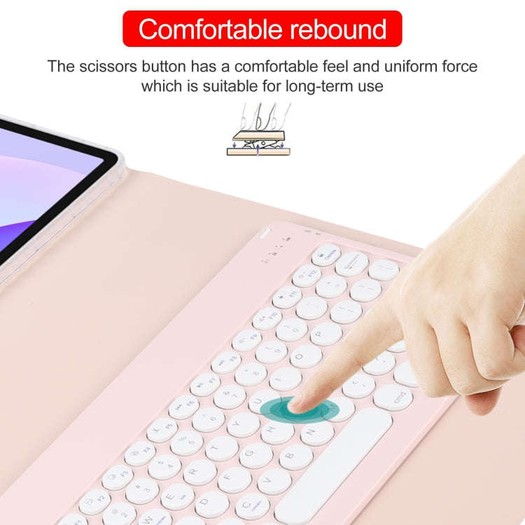 For Huawei MatePad 11 2023 / 2021 Round Button Bluetooth Keyboard Rotatable Holder Leather Case(R...