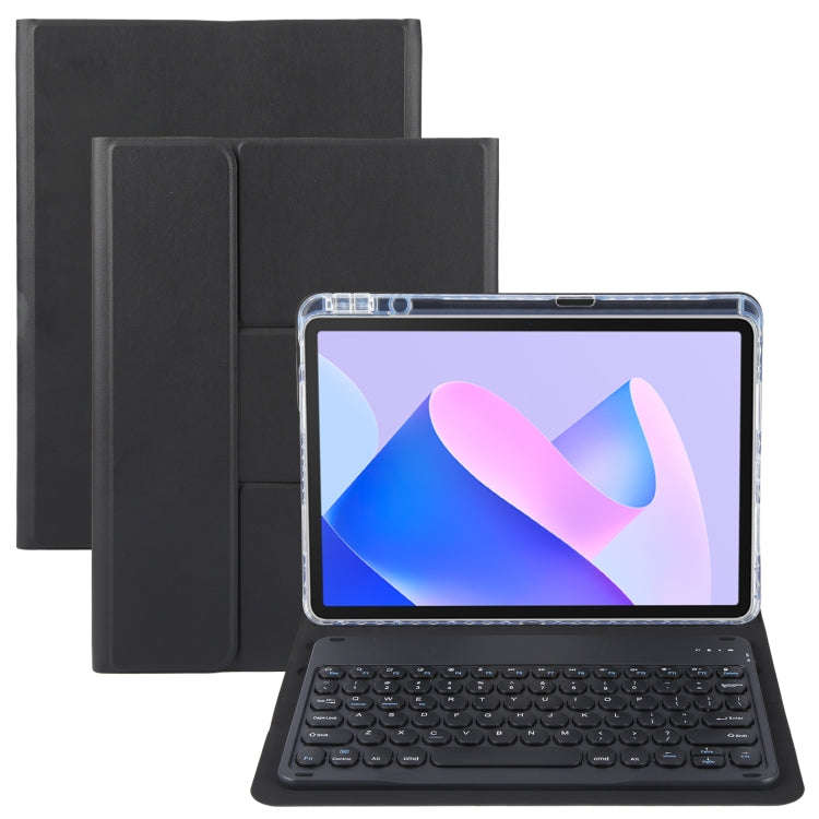 For Huawei MatePad 11 2023 / 2021 Round Button Bluetooth Keyboard Rotatable Holder Leather Case(B...