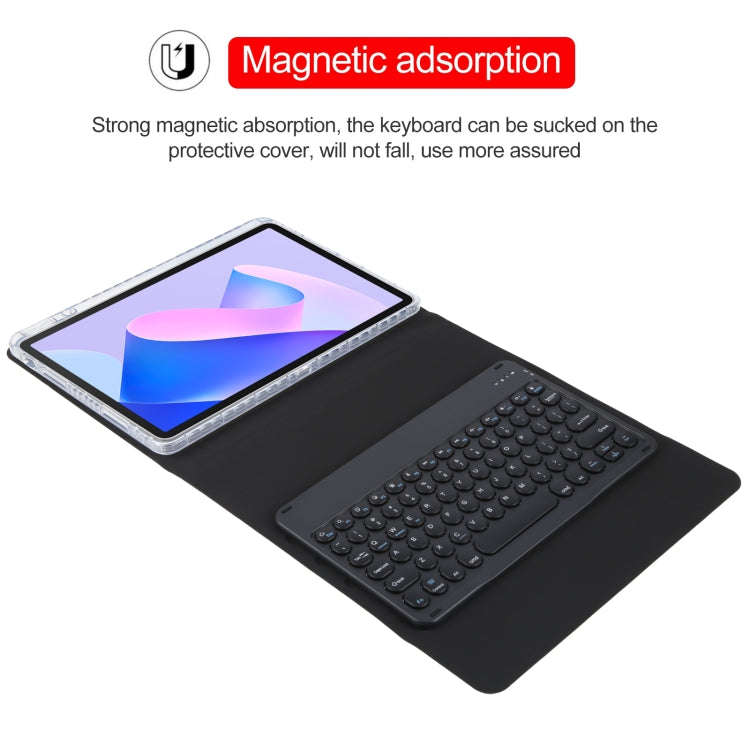 For Huawei MatePad 11 2023 / 2021 Round Button Bluetooth Keyboard Rotatable Holder Leather Case(B...