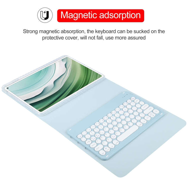 For Huawei MatePad Pro 11 2024 / 2022 Round Button Bluetooth Keyboard Rotatable Holder Leather Ca...