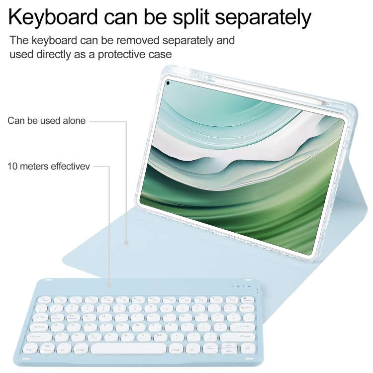 For Huawei MatePad Pro 11 2024 / 2022 Round Button Bluetooth Keyboard Rotatable Holder Leather Ca...