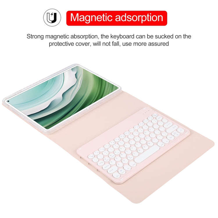 For Huawei MatePad Pro 11 2024 / 2022 Round Button Bluetooth Keyboard Rotatable Holder Leather Ca...
