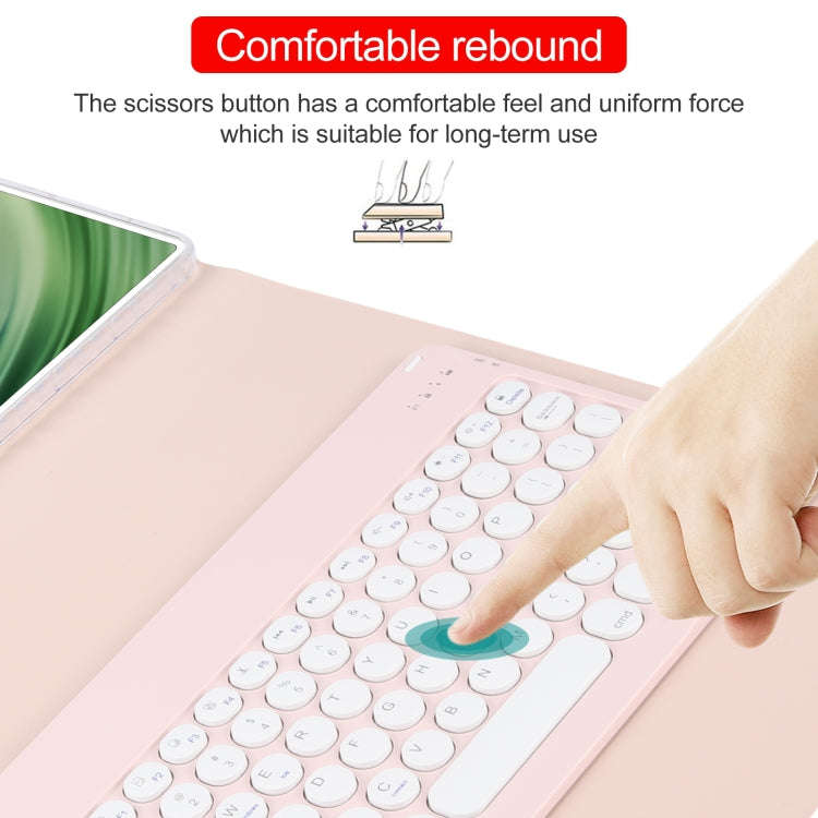 For Huawei MatePad Pro 11 2024 / 2022 Round Button Bluetooth Keyboard Rotatable Holder Leather Ca...