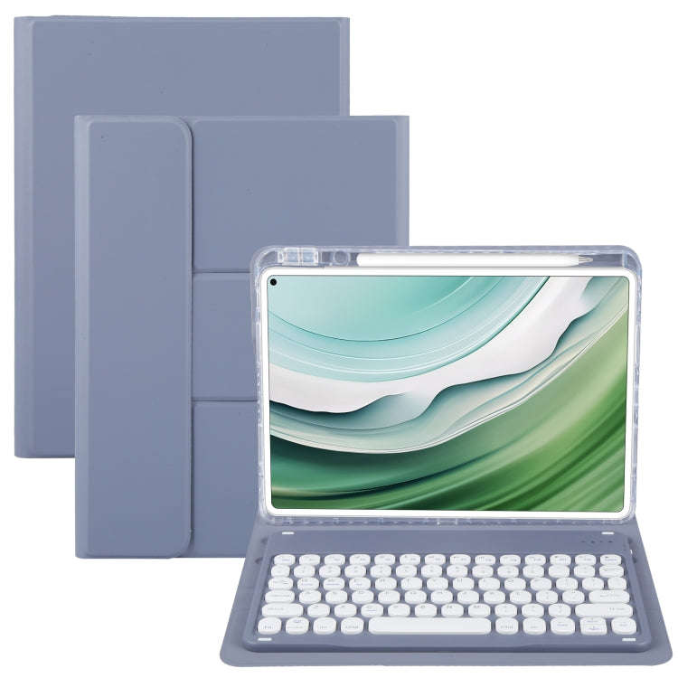 For Huawei MatePad Pro 11 2024 / 2022 Round Button Bluetooth Keyboard Rotatable Holder Leather Ca...