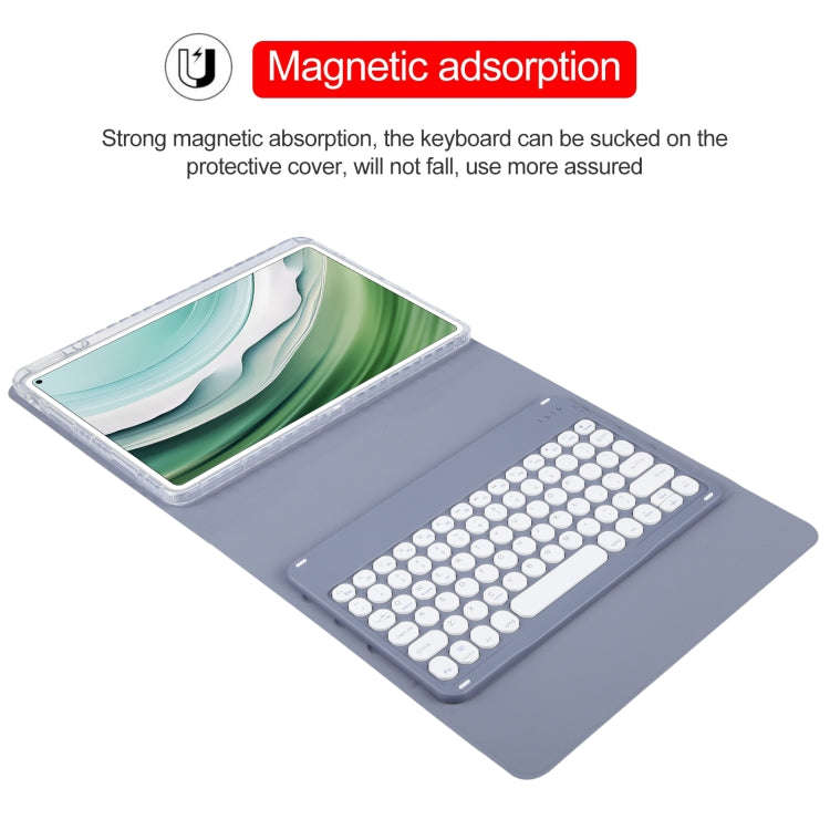 For Huawei MatePad Pro 11 2024 / 2022 Round Button Bluetooth Keyboard Rotatable Holder Leather Ca...
