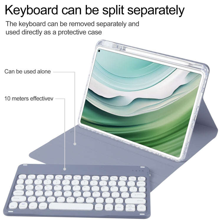 For Huawei MatePad Pro 11 2024 / 2022 Round Button Bluetooth Keyboard Rotatable Holder Leather Ca...