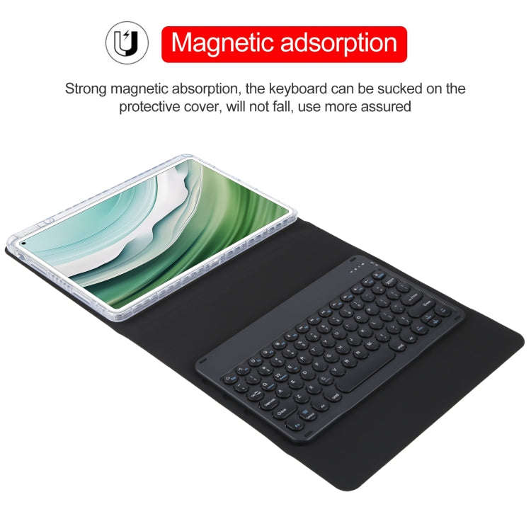 For Huawei MatePad Pro 11 2024 / 2022 Round Button Bluetooth Keyboard Rotatable Holder Leather Ca...