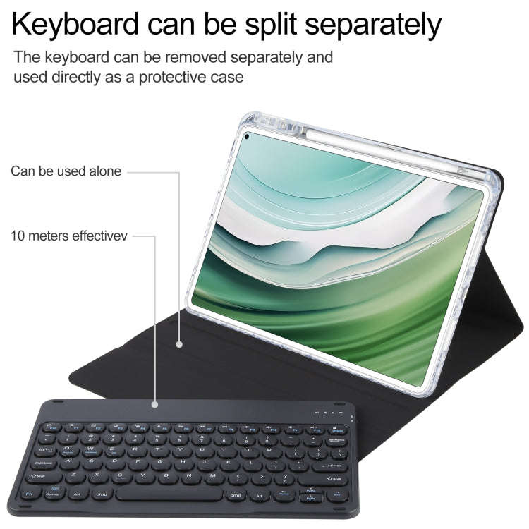 For Huawei MatePad Pro 11 2024 / 2022 Round Button Bluetooth Keyboard Rotatable Holder Leather Ca...
