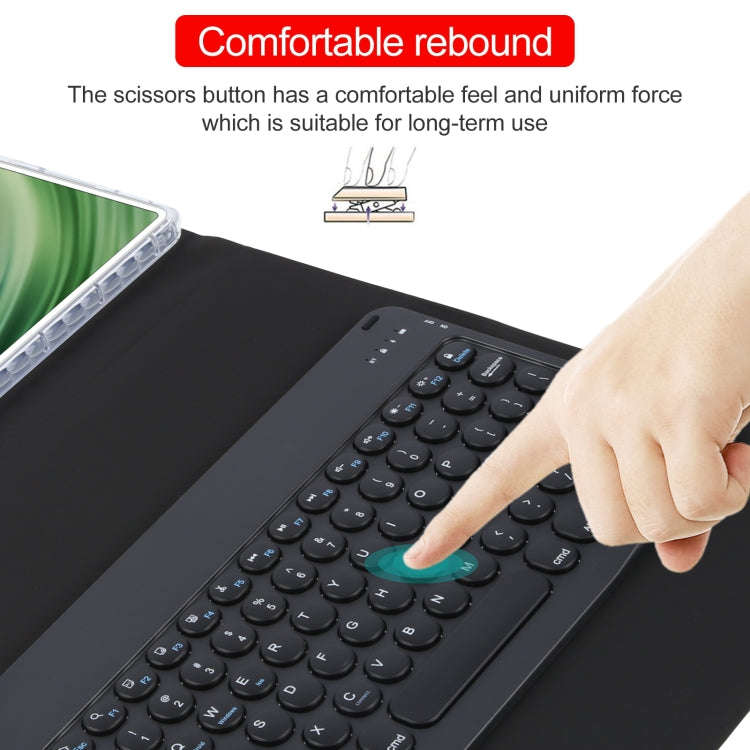 For Huawei MatePad Pro 11 2024 / 2022 Round Button Bluetooth Keyboard Rotatable Holder Leather Ca...