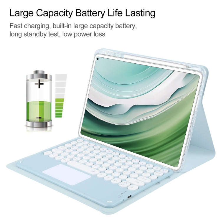 For Huawei MatePad Pro 11 2024 / 2022 Round Button Bluetooth Keyboard Rotatable Holder Leather Ca...