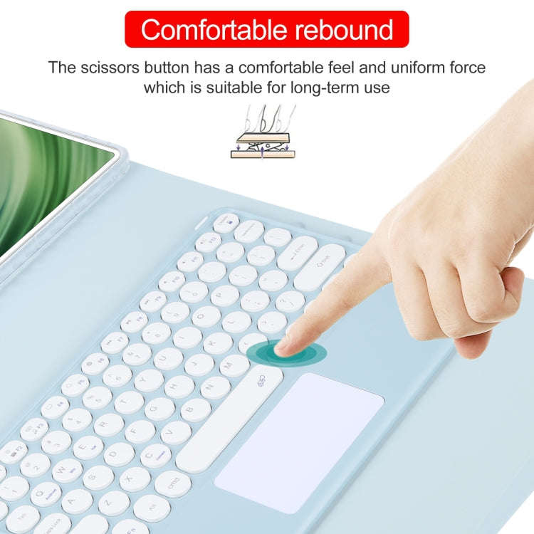 For Huawei MatePad Pro 11 2024 / 2022 Round Button Bluetooth Keyboard Rotatable Holder Leather Ca...