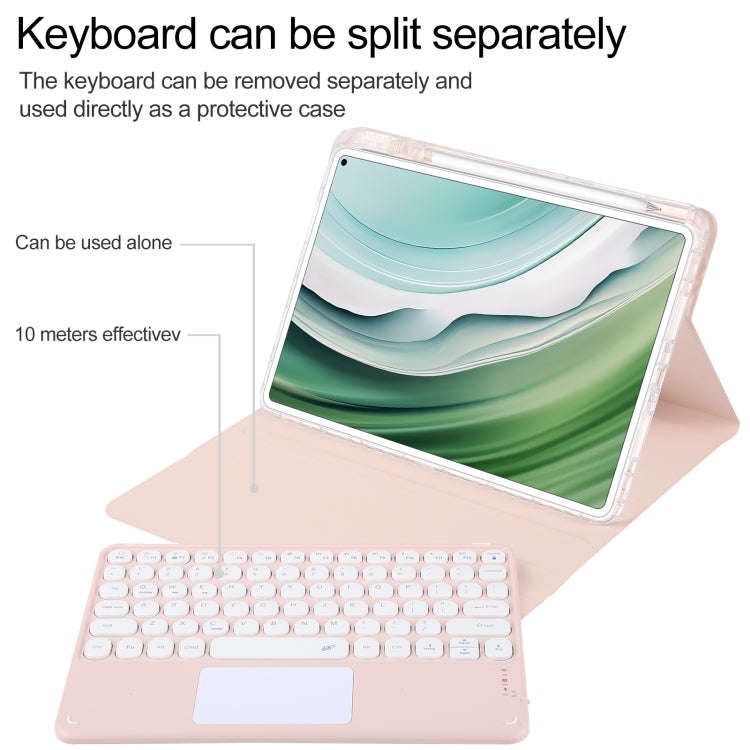 For Huawei MatePad Pro 11 2024 / 2022 Round Button Bluetooth Keyboard Rotatable Holder Leather Ca...