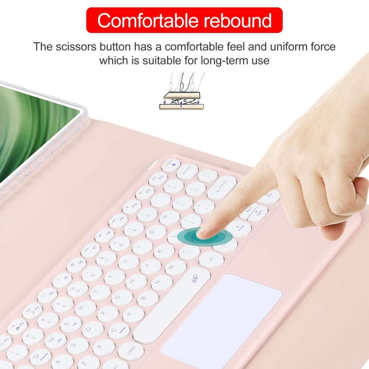 For Huawei MatePad Pro 11 2024 / 2022 Round Button Bluetooth Keyboard Rotatable Holder Leather Ca...