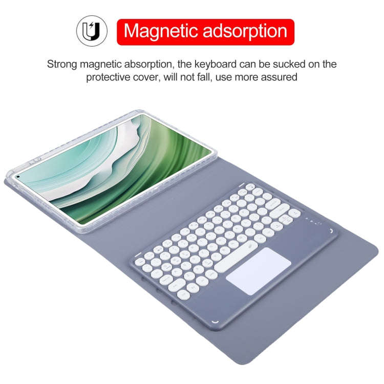 For Huawei MatePad Pro 11 2024 / 2022 Round Button Bluetooth Keyboard Rotatable Holder Leather Ca...