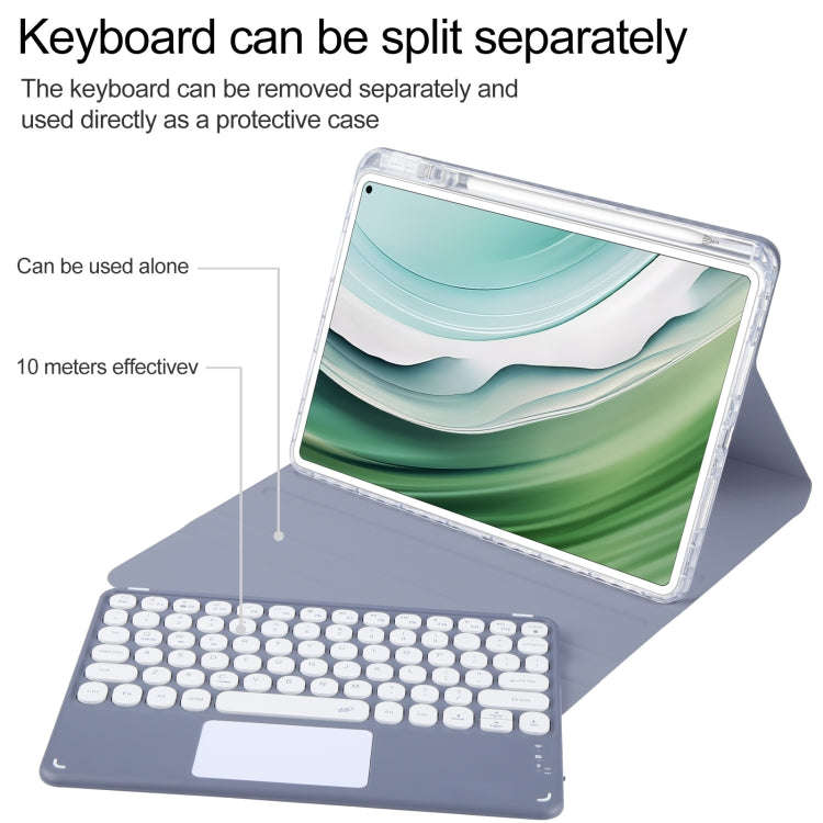 For Huawei MatePad Pro 11 2024 / 2022 Round Button Bluetooth Keyboard Rotatable Holder Leather Ca...