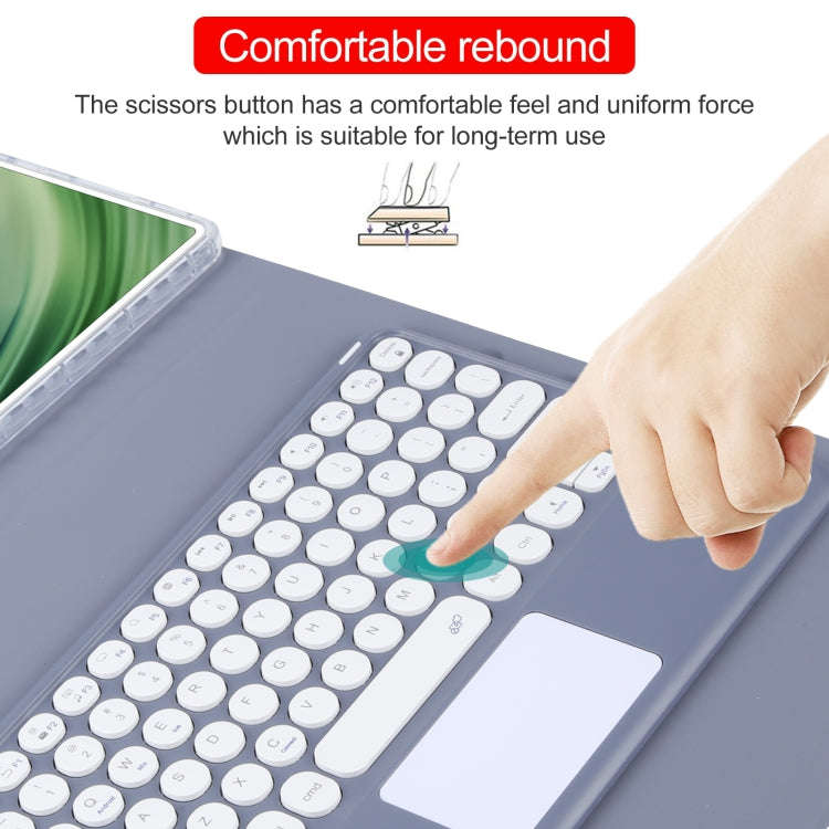 For Huawei MatePad Pro 11 2024 / 2022 Round Button Bluetooth Keyboard Rotatable Holder Leather Ca...